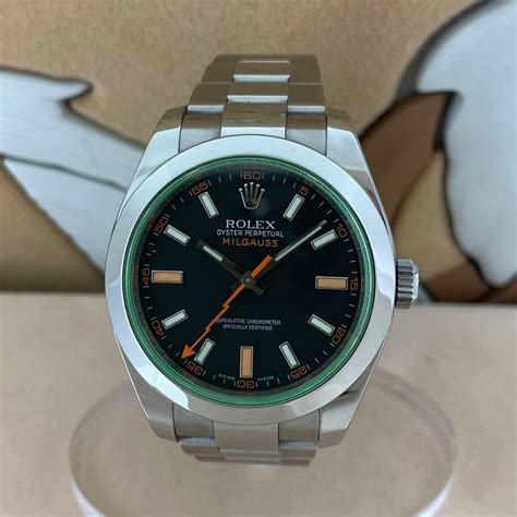 rolex milgauss vetro verde prezzo listino|rolex milgauss 116400gv.